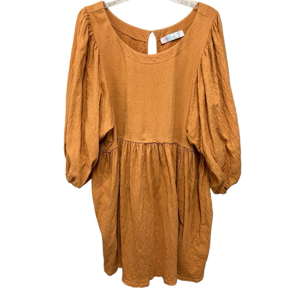 Free People Beach Get Obsessed Babydoll Pirate Mini Dress Relaxed Gold Yellow M